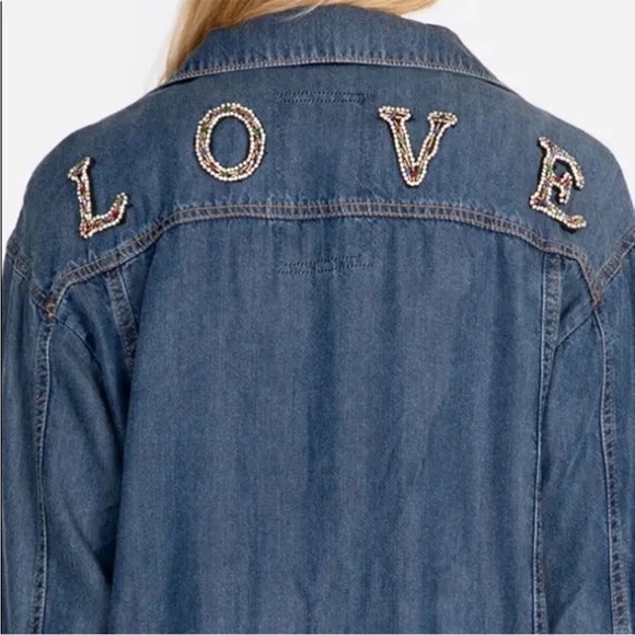 Johnny Was LOVE Rhinestone Jewel Jean Jacket - Picture 14 of 14
